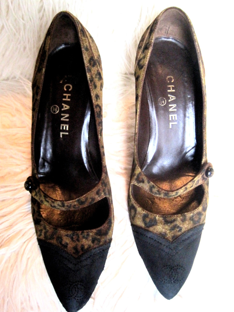 DIY leopard chanel pointed toe pumps