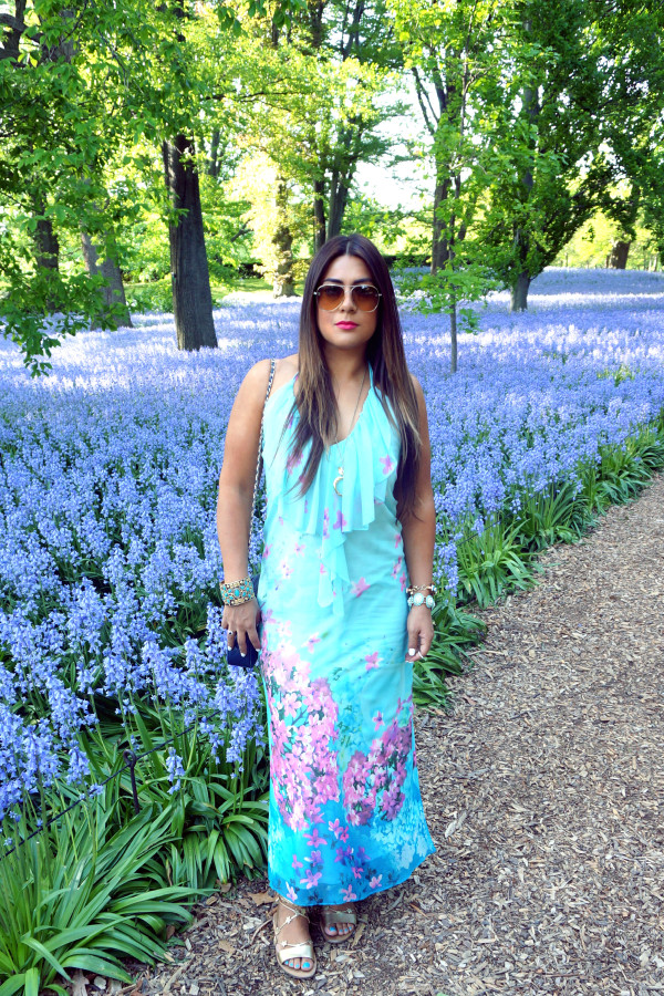 Floral Maxi and Fringed Leather Jacket 