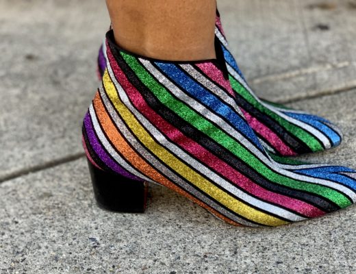 Christian Louboutin Rainbow Glitter Disco 70s Ankle Boots
