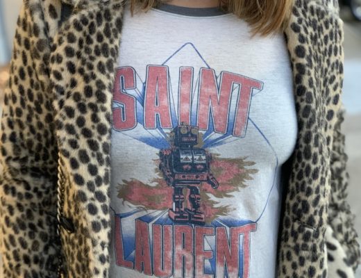 Saint Laurent Robot Baseball T Shirt