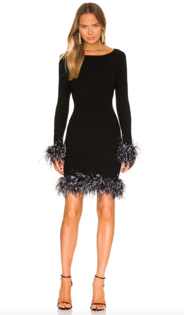 MILLY Feather OTS Dress