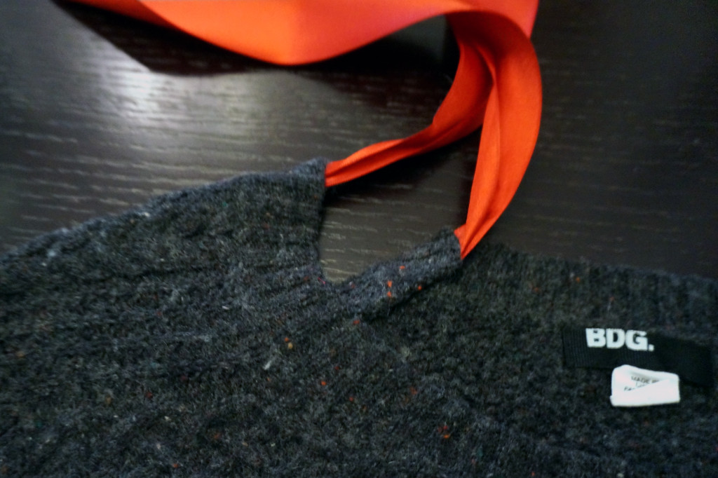 DIY Bow Shoulder Sweater