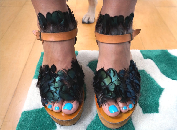 DIY Feather Sandals