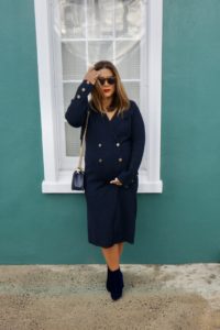 Zara Knit Military Coat With Gold Buttons