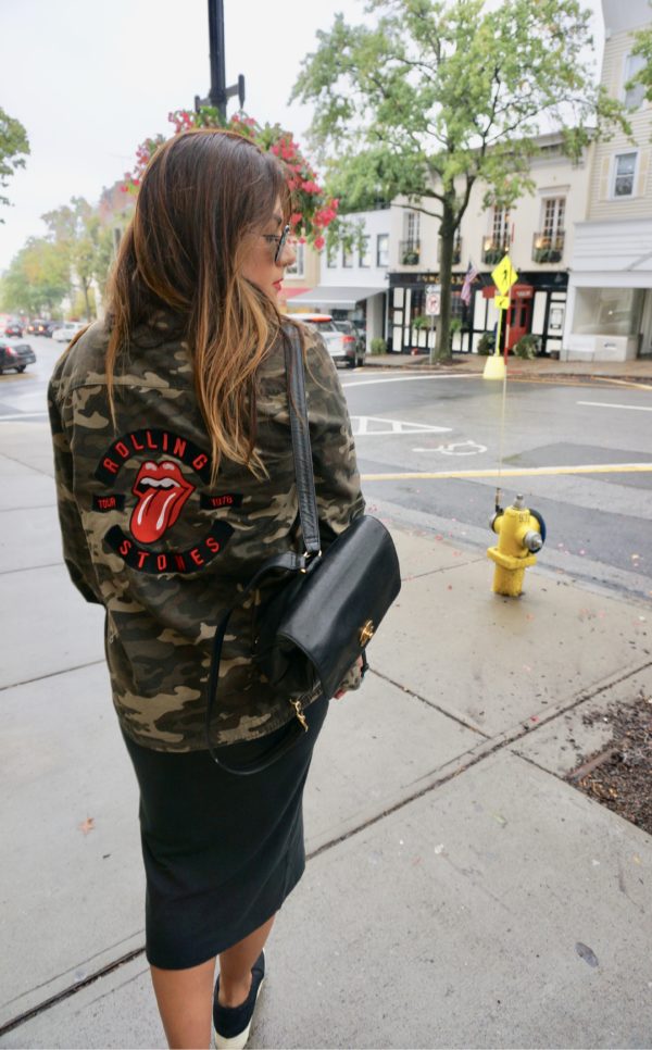 Forever 21 Rolling Stones Camo Jacket