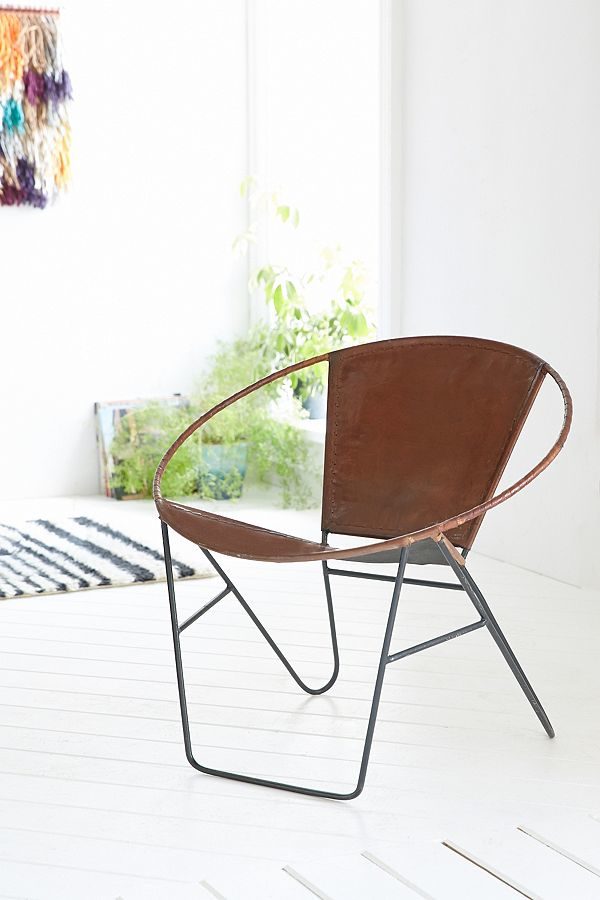 Jax Leather and Wire Chair