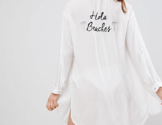 New Look 'Hola Beaches' Beach Shirt Cover Up