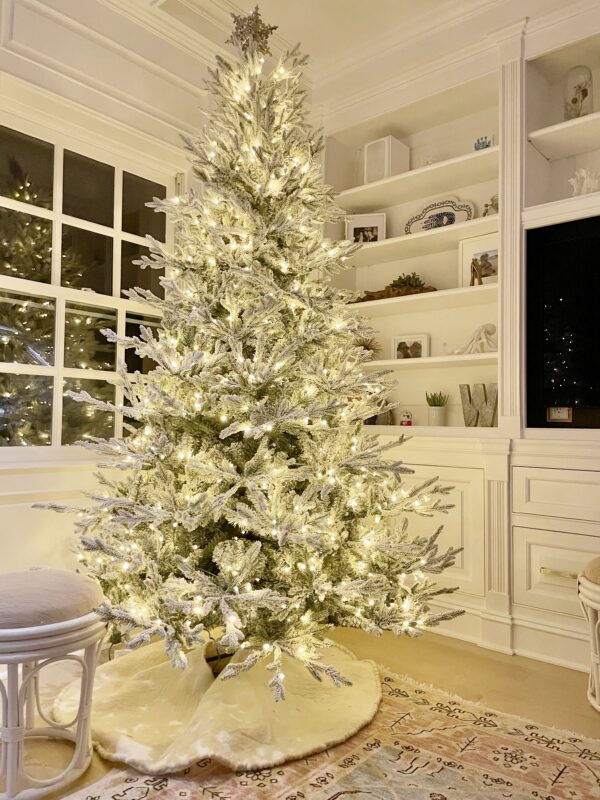 7.5 ft Kenwood Frasier Fir Flocked LED Pre-Lit Artificial Christmas Tree with 1000 Warm White Lights