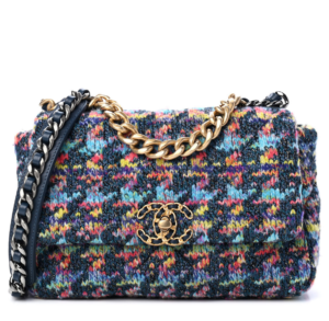 Chanel Rainbow Tweed Quilted 19 Bag