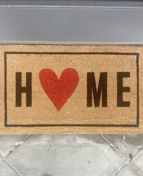 Room Essentials Home with the Heart Typography Doormat